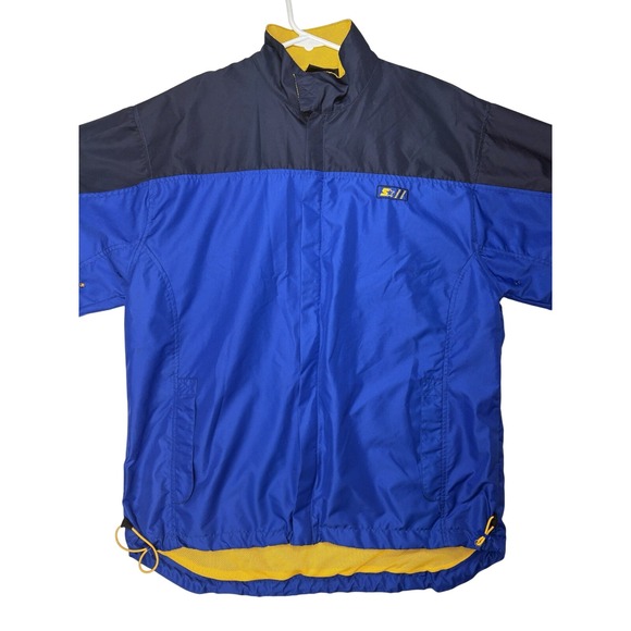 Vintage Starter Windbreaker Jacket Blue Gold Size XL Great Condition 90s Retro - Picture 2 of 7